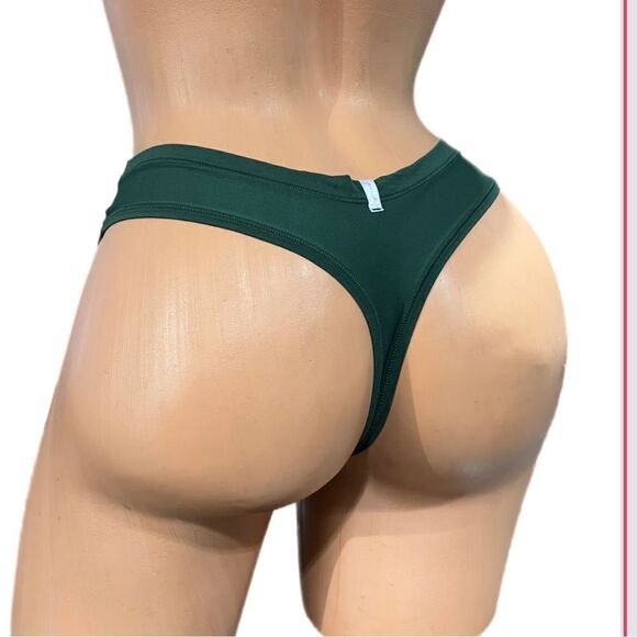 Victoria's Secret Pink Ultra Soft Thong Panty Green One Size fits all S M L - Picture 2 of 3